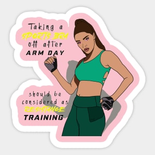 Resistance Training Funny Sticker